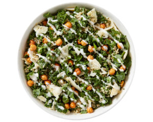 Kale Caesar Salad Strawberrii Banana Smoothii Bowl